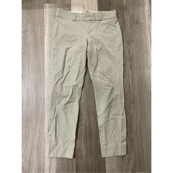 Banana Republic Sloan Tan Khaki Cropped Pants, Size 00 P - Picture 1 of 8